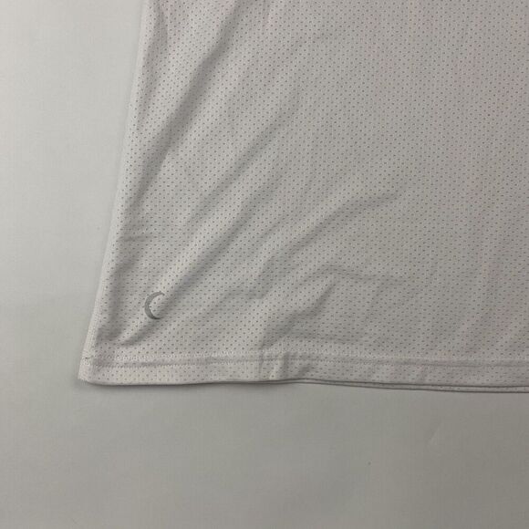 Zyia Active White Racerback Tank Top Sleeveless Sz M Scoop Neck Mesh Stretch - Picture 6 of 6